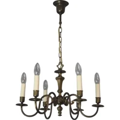 Pamono Vintage Six-Arm Chandelier, 1970s> Ceiling Lights