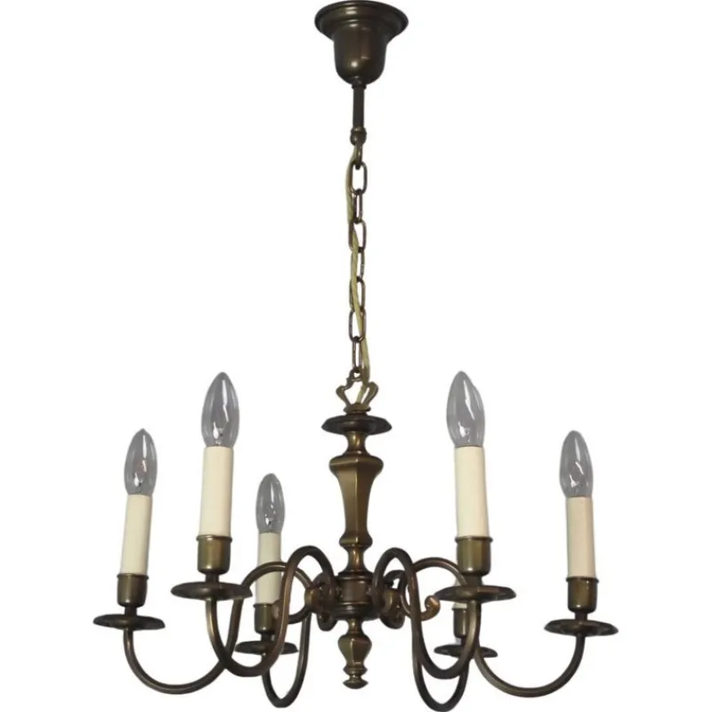 Pamono Vintage Six-Arm Chandelier, 1970s> Ceiling Lights