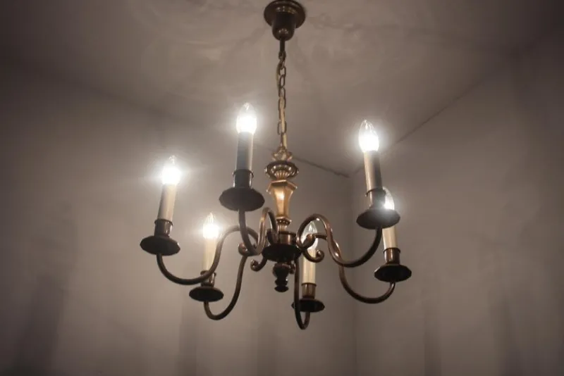 Pamono Vintage Six-Arm Chandelier, 1970s> Ceiling Lights