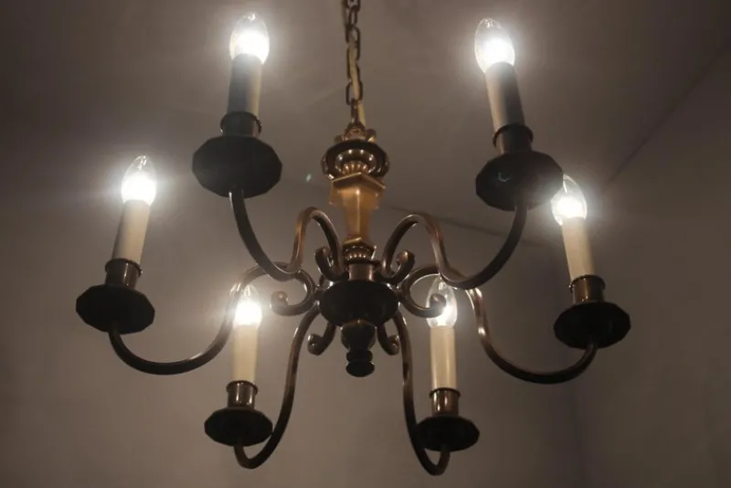 Pamono Vintage Six-Arm Chandelier, 1970s> Ceiling Lights