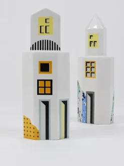 Hot Pamono Vintage Skyscraper Salt and Pepper Shakers by Heide Warlamis, 1990, Set of 2