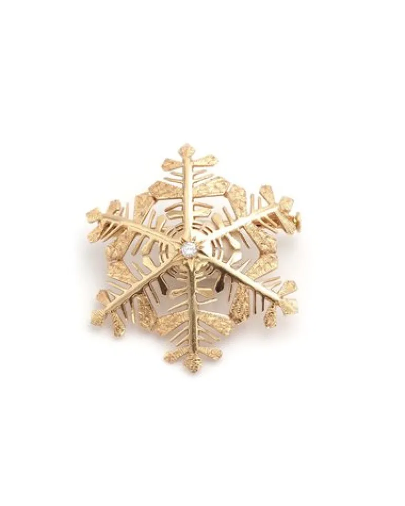 Pamono Vintage Snowflake Diamond Brooch> Brooches