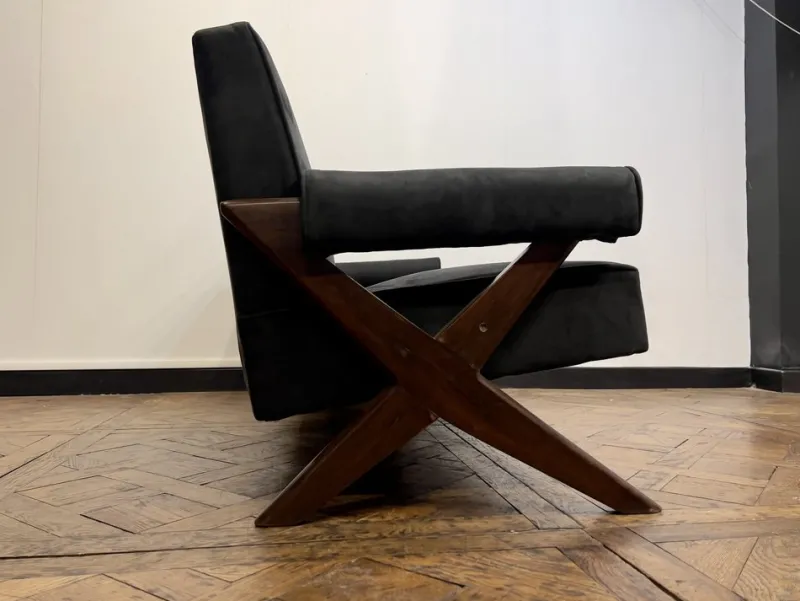 Pamono Vintage Sofa and Armchairs by Pierre Jeanneret, 1956, Set of 3