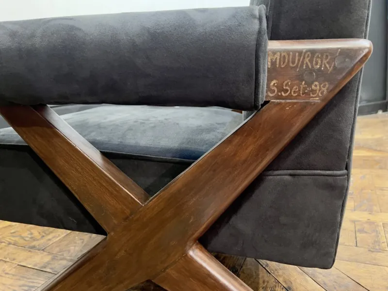 Pamono Vintage Sofa and Armchairs by Pierre Jeanneret, 1956, Set of 3