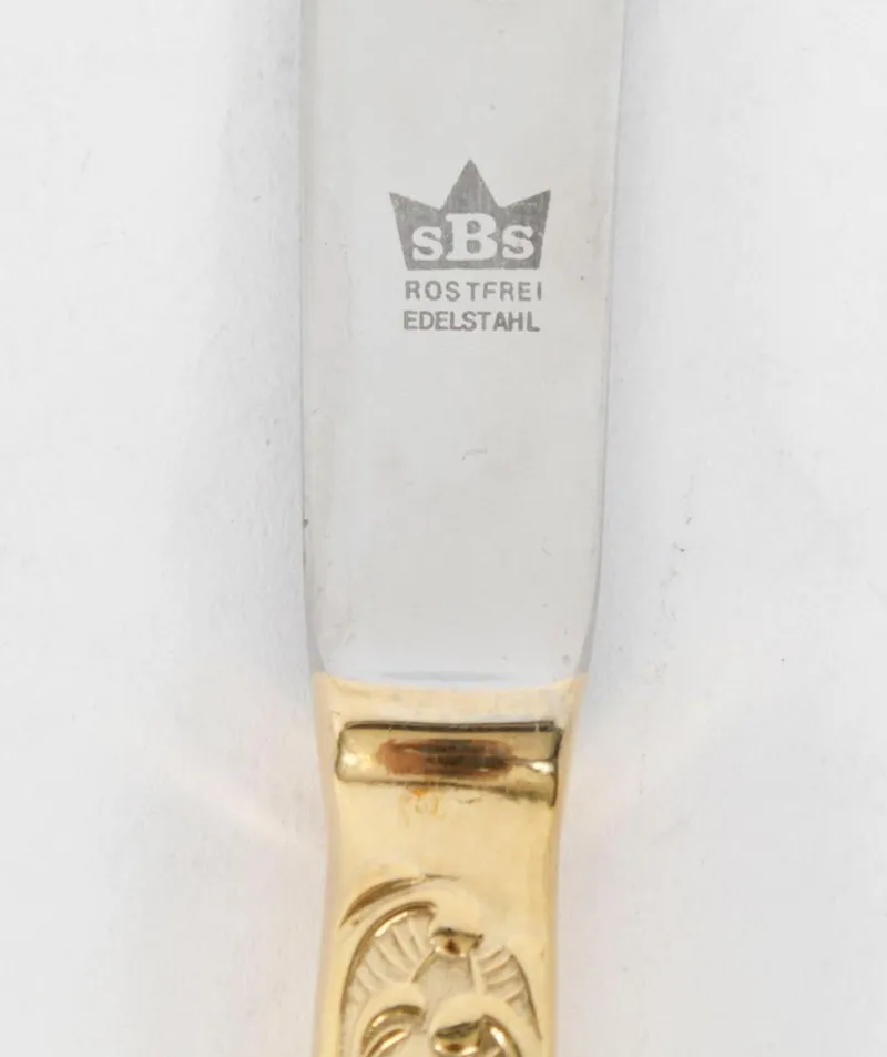 Pamono Vintage Solingen Gold Plated Canteen Cutlery, Set of 69> Cutlery & Serving Utensils