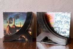 Online Pamono Vintage Space Age Boomerang Vinyl Record Holders in Smoked Acrylic, 1970s, Set of 6