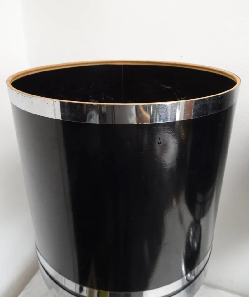 Pamono Vintage Space Age Chrome and Black Table Lamps from Massive, 1970s, Set of 2> Table Lamps