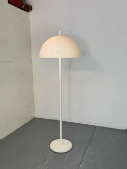 New Pamono Vintage Space Age Modernist White Mushroom Shape Floor Lamp from Dijkstra Lampen, 1970s