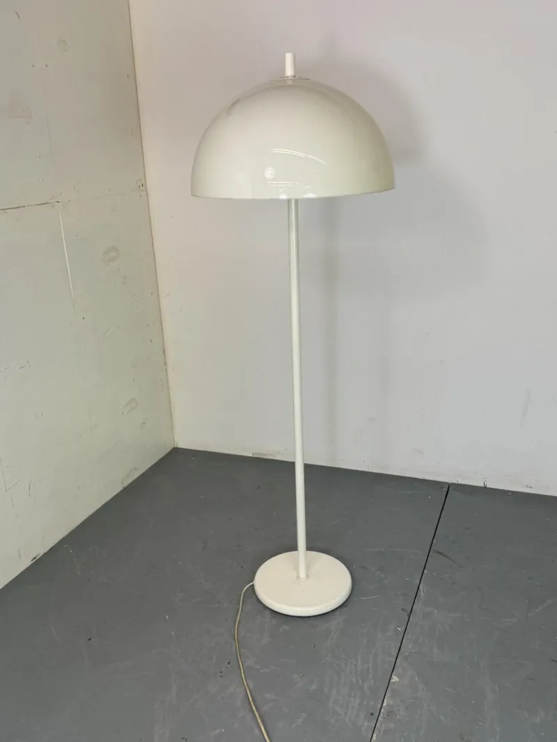 New Pamono Vintage Space Age Modernist White Mushroom Shape Floor Lamp from Dijkstra Lampen, 1970s
