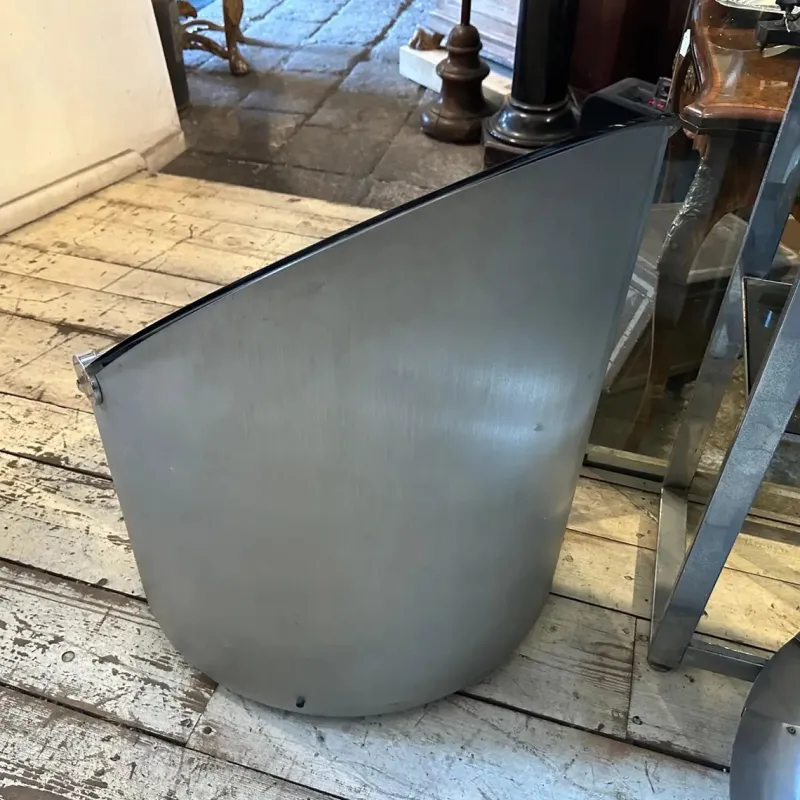 Online Pamono Vintage Space Age Steel and Glass Bar Cart by Claudio Salocchi for Luigi Sormani, 1970s