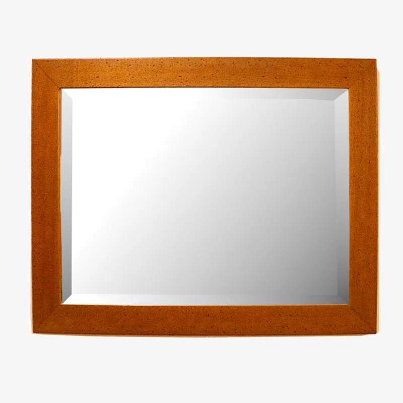Pamono Vintage Spanish Beveled Mirror with Wooden Frame> Mirrors