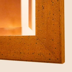 Pamono Vintage Spanish Beveled Mirror with Wooden Frame><noscript><img width=