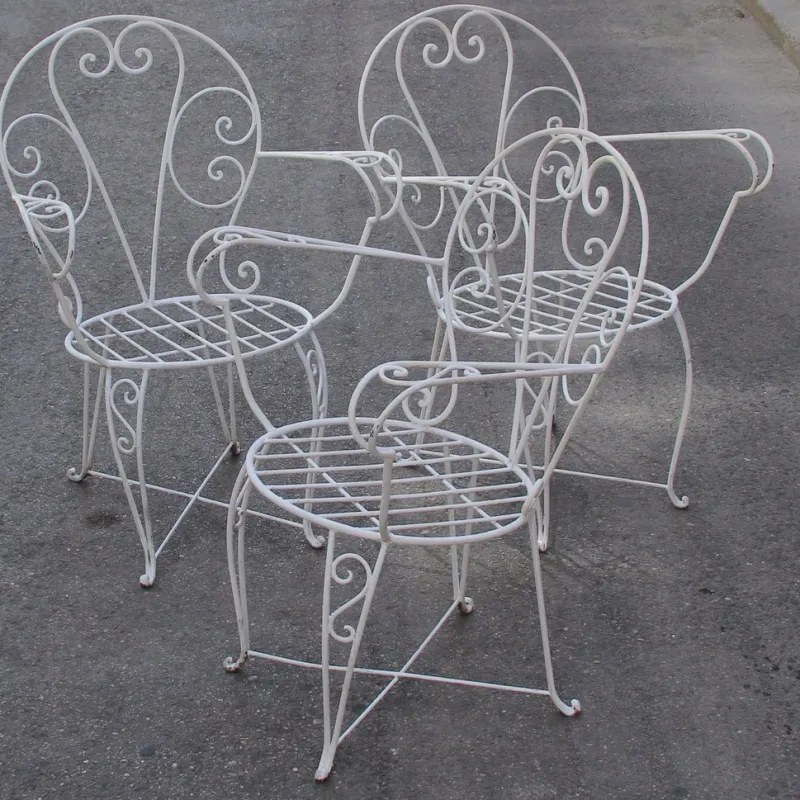 Pamono Vintage Spanish Garden Chairs, Set of 3> Garden Seating