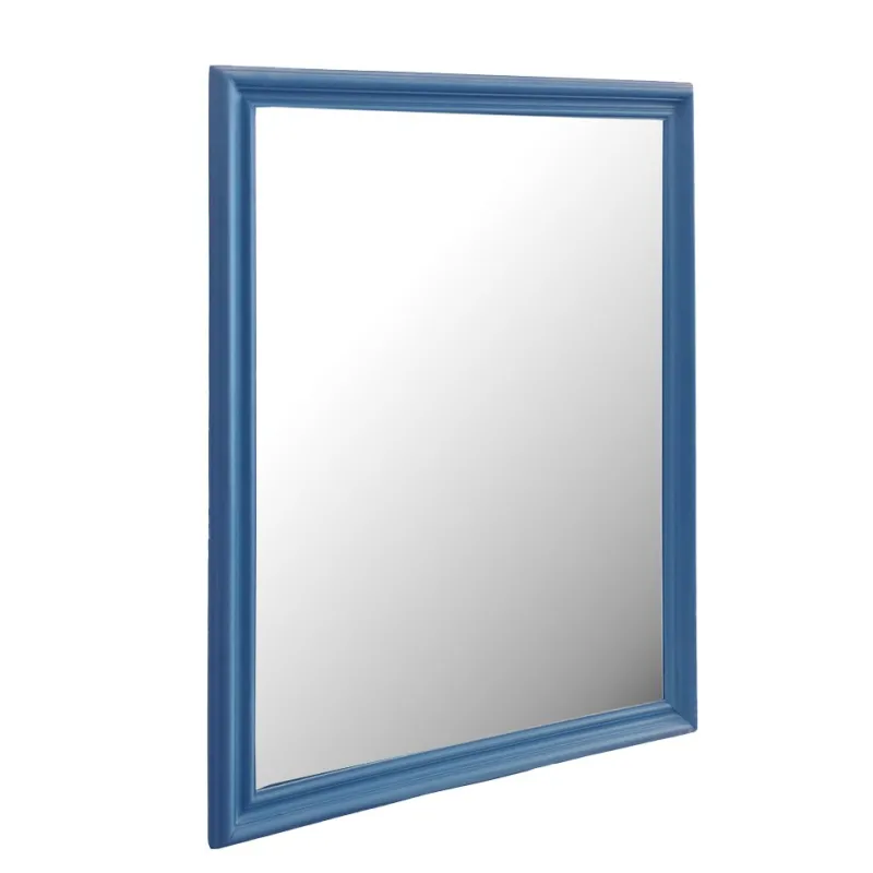 Pamono Vintage Spanish Mirror in Blue Wooden Frame, 1950s> Mirrors