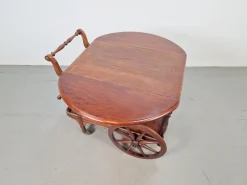 Hot Pamono Vintage Spindle Bar Cart in Wood, France, 1970s