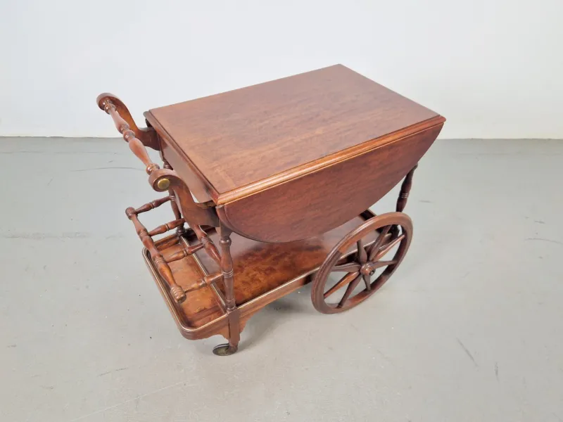 Hot Pamono Vintage Spindle Bar Cart in Wood, France, 1970s