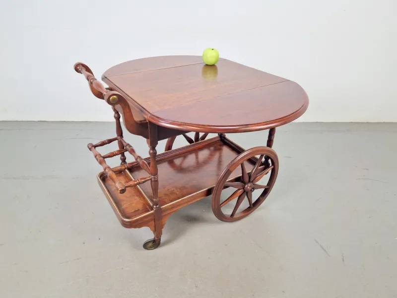 Hot Pamono Vintage Spindle Bar Cart in Wood, France, 1970s