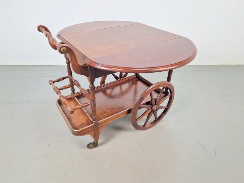 Hot Pamono Vintage Spindle Bar Cart in Wood, France, 1970s