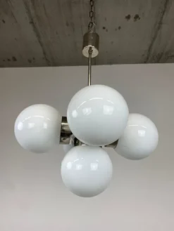 Pamono Vintage Sputnik Chandelier attributed to Napako, 1970s