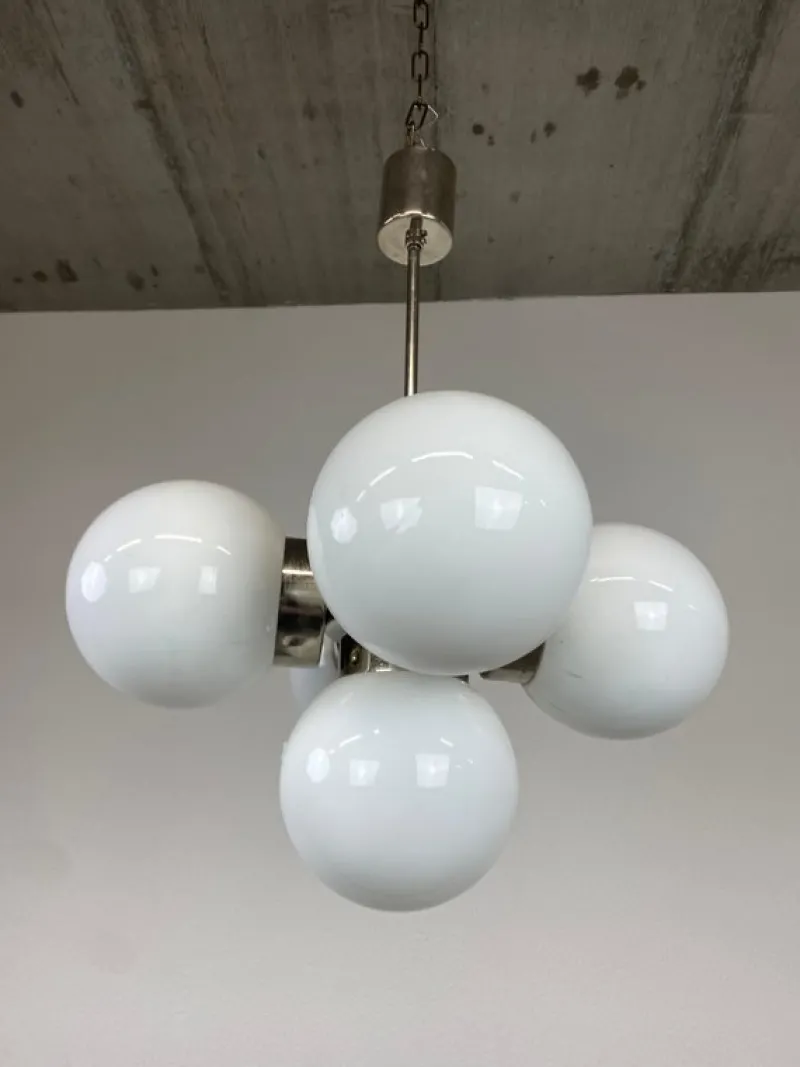 Pamono Vintage Sputnik Chandelier attributed to Napako, 1970s