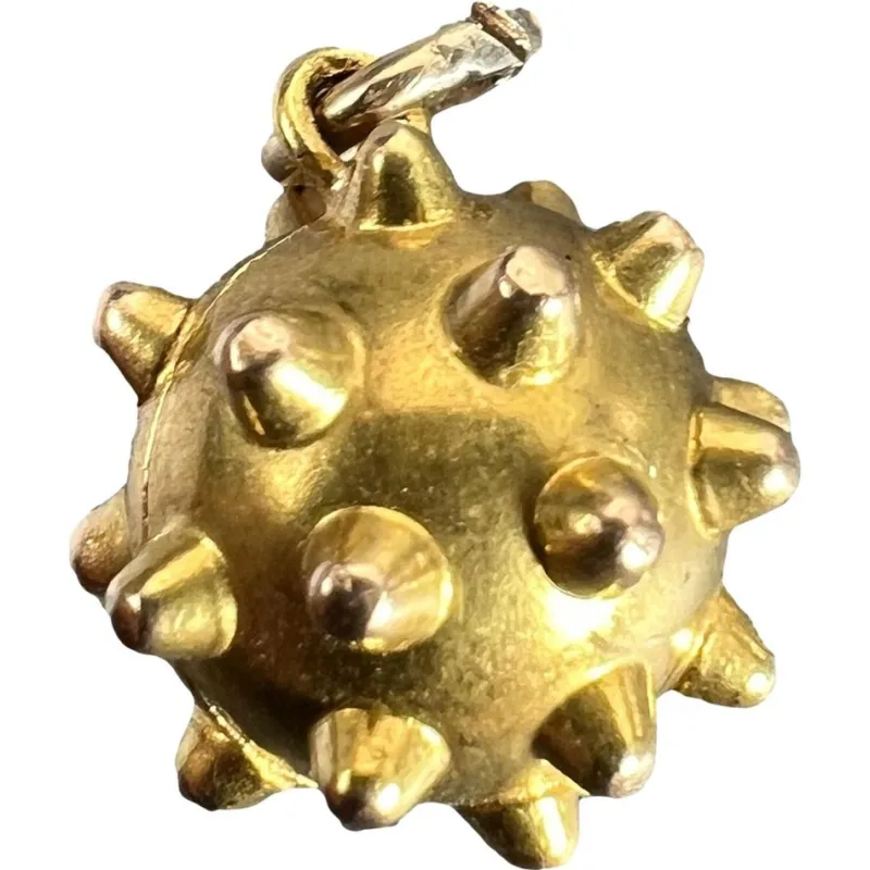 Best Pamono Vintage Sputnik Locket 18k Yellow Gold Charm Pendant, 1920s