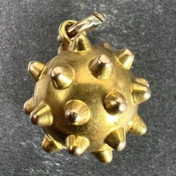 Best Pamono Vintage Sputnik Locket 18k Yellow Gold Charm Pendant, 1920s