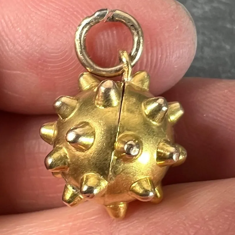 Best Pamono Vintage Sputnik Locket 18k Yellow Gold Charm Pendant, 1920s