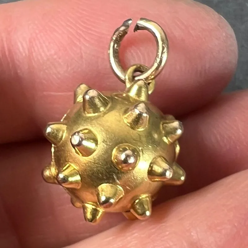 Best Pamono Vintage Sputnik Locket 18k Yellow Gold Charm Pendant, 1920s