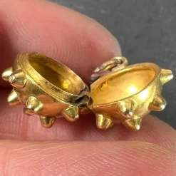 Best Pamono Vintage Sputnik Locket 18k Yellow Gold Charm Pendant, 1920s