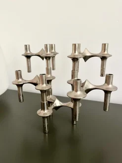 Hot Pamono Vintage Stackable Candlestick Orion Series from Stoff Nagel, Germany, 1970s, Set of 2