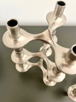 Hot Pamono Vintage Stackable Candlestick Orion Series from Stoff Nagel, Germany, 1970s, Set of 2