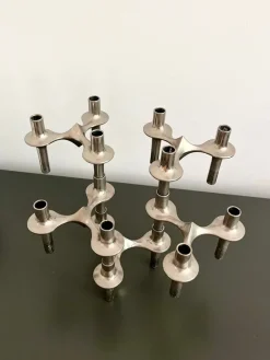 Hot Pamono Vintage Stackable Candlestick Orion Series from Stoff Nagel, Germany, 1970s, Set of 2