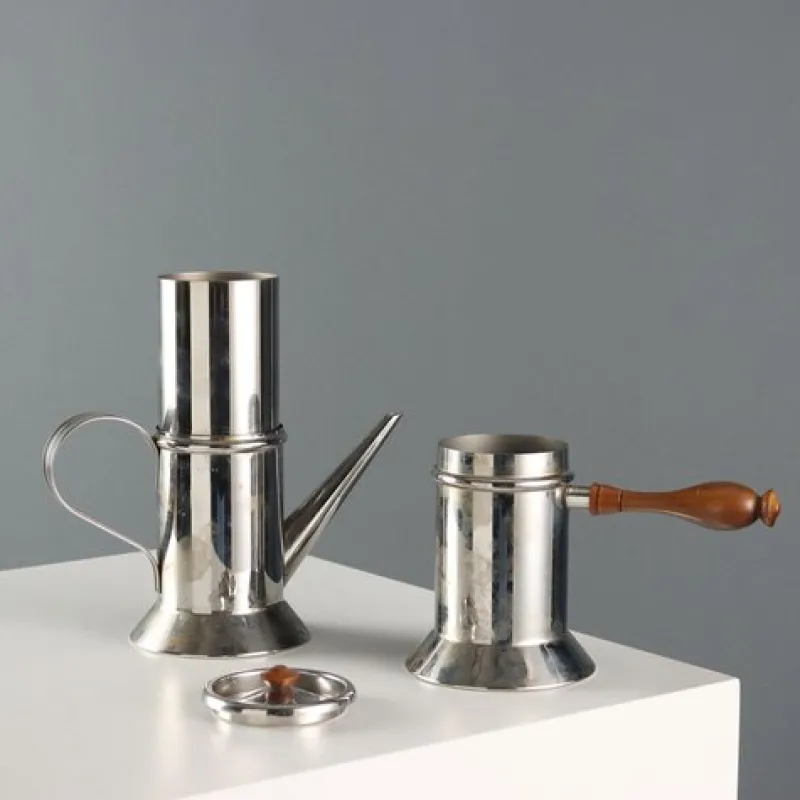 Pamono Vintage Stainless Steel Coffee Maker by Riccardo Dalisi for Alessi> Coffee & Tea Service