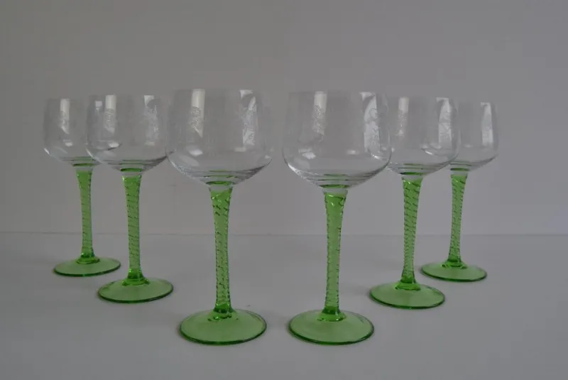 Pamono Vintage Stemmed Glasses, 1960s, Set of 6> Glassware