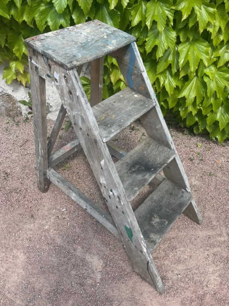 New Pamono Vintage Step Ladder, 1950s