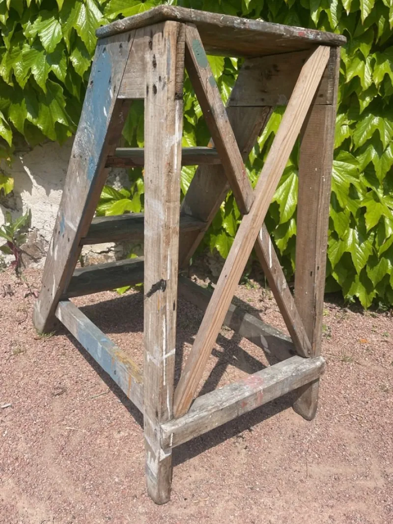 New Pamono Vintage Step Ladder, 1950s