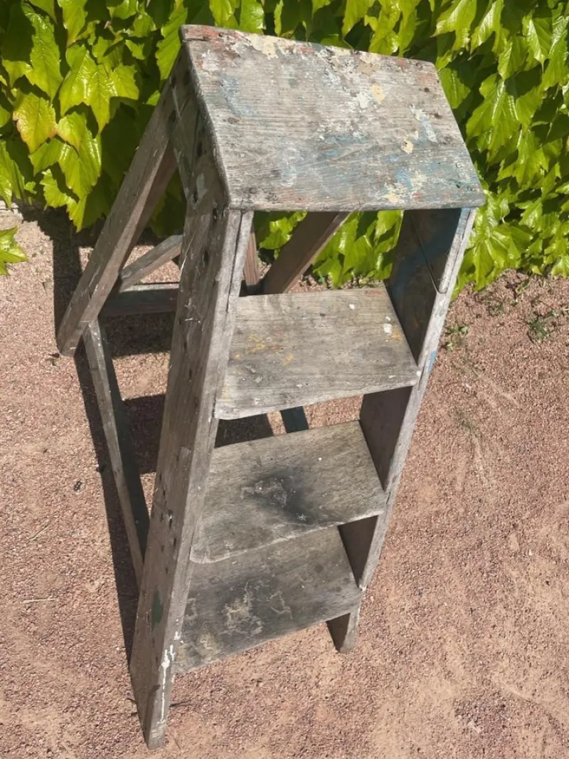 New Pamono Vintage Step Ladder, 1950s