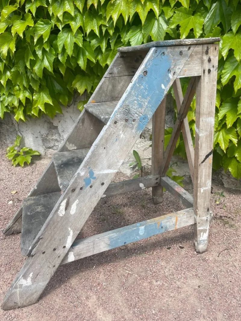 New Pamono Vintage Step Ladder, 1950s
