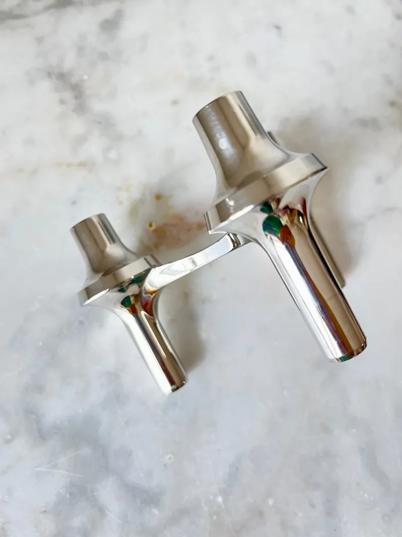 Pamono Vintage Stoff Nagel Modular Candleholder by BMF Zinc, 1970s, Set of 6> Candleholders