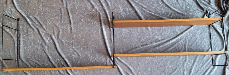 Pamono Vintage String Shelf with Teak Shelves by Kajsa & Nisse Strinning, 1970s> Shelves & Wall Units