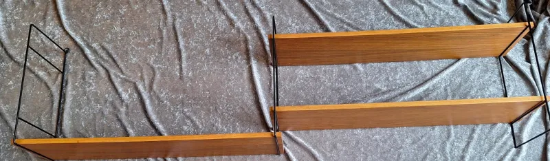 Pamono Vintage String Shelf with Teak Shelves by Kajsa & Nisse Strinning, 1970s> Shelves & Wall Units