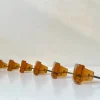 Pamono Vintage Swedish Amber Glass Knobs, 1960s, Set of 6