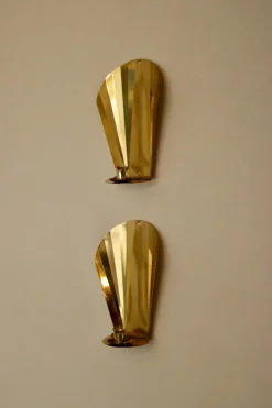 Online Pamono Vintage Swedish Brass Sconces, Set of 2