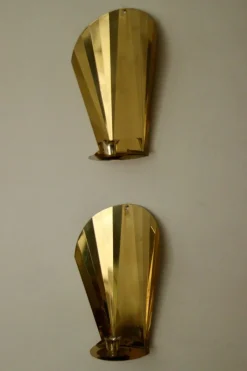 Online Pamono Vintage Swedish Brass Sconces, Set of 2