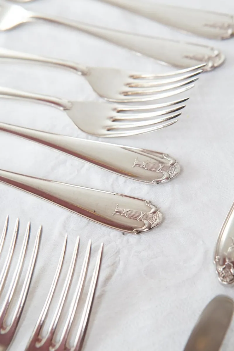 Best Pamono Vintage Swedish Gab Cutlery, 1930s, Set of 28