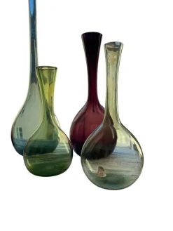 Clearance Pamono Vintage Swedish Handblown Glass Vases by Arthur Percy for Gullaskruf, 1950s, Set of 6