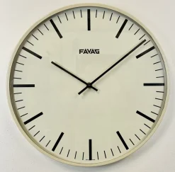 Hot Pamono Vintage Swiss Beige Wall Clock from Favag, 1970s