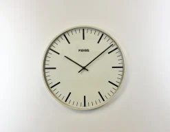 Hot Pamono Vintage Swiss Beige Wall Clock from Favag, 1970s
