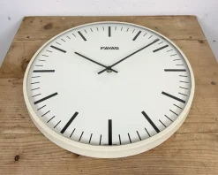 Hot Pamono Vintage Swiss Beige Wall Clock from Favag, 1970s