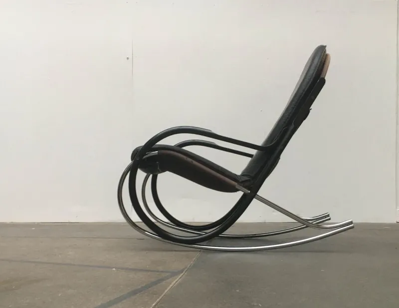 Pamono Vintage Swiss Nonna Rocking Chair by Paul Tuttle for Strässle> Rocking Chairs
